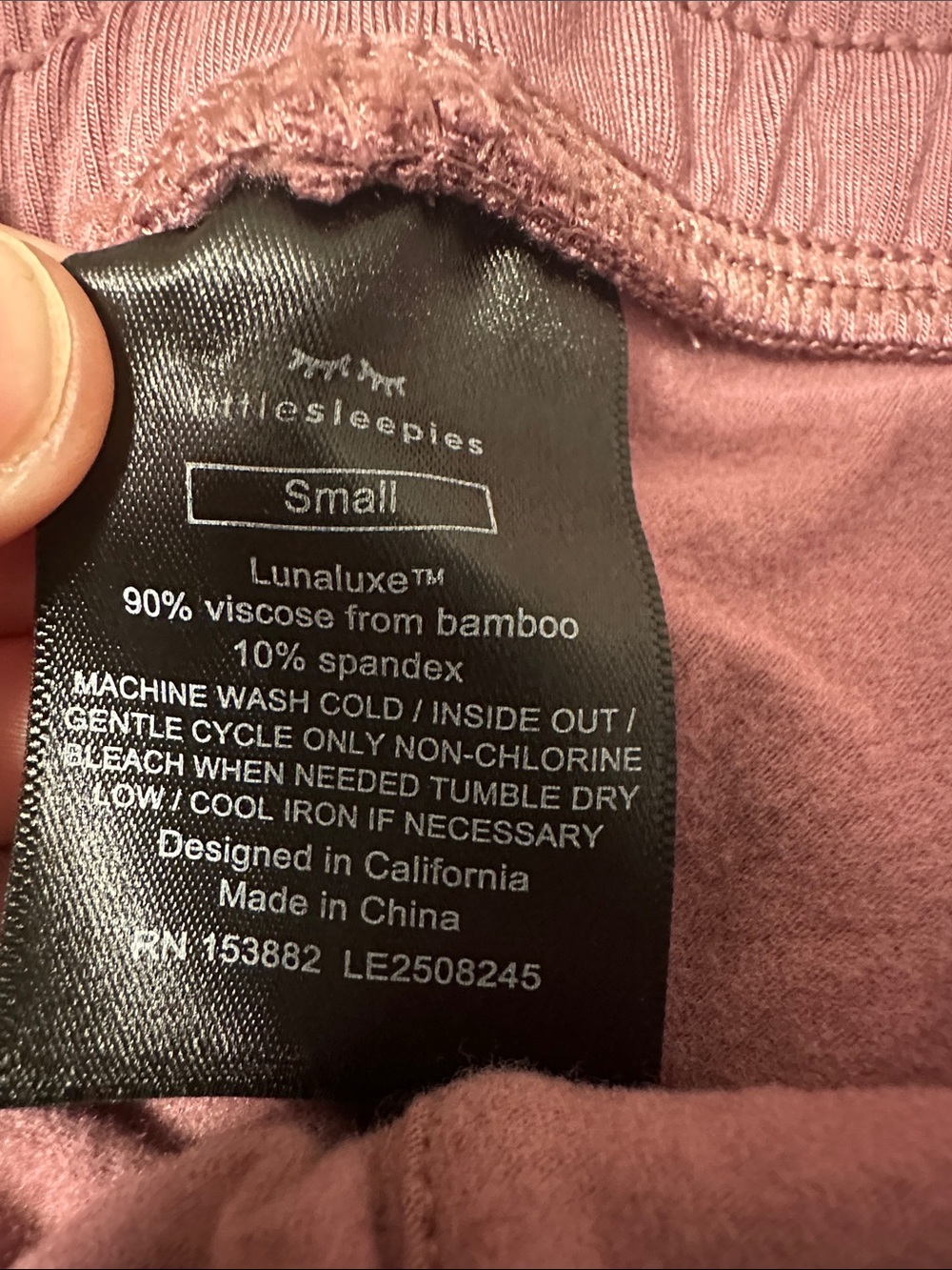 Little sleepies Mauve Lunaluxe™ Joggers - Small - Picture 2 of 5
